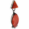 Selena Warner, Dangle Earrings, Red Spiny Oyster Shell, Navajo, 1 7/8"