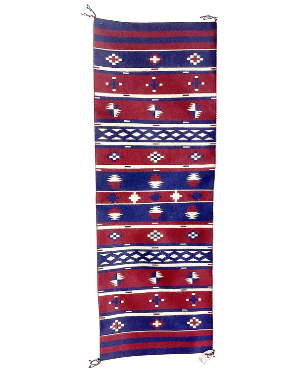 Bessie Yazzie, Navajo Handwoven Rug, Chief Blanket Pattern, 74 1/2