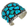 Navajo Handmade Bracelet, Sleeping Beauty Turquoise, C. 1980s, E.L.B, 7 1/4"