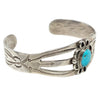Navajo Handmade Bracelet, Fred Harvey Era, C. 1950s, Nevada Turquoise, 6 5/8"