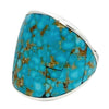 Lester James, Ring, Inlay, Wide, Turquoise Mountain, Navajo Handmade, 8