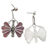 Jessica Laate, Earring, Butterfly, Pink Shell, Zuni Handmade, 1 3/4"