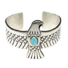 Aaron John, Bracelet, Soaring Eagle, Turquoise Mountain, Navajo Handmade, 6 3/4"