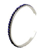 Lois Tzuni, Hoop Earrings, Blue Lapis Lazuli, Zuni Handmade, 2 3/8" Diameter
