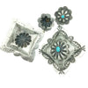 Rita Lee, Earrings, Dangles, Two Piece Diamond, Turquoise, Navajo Made, 3 3/4"