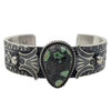 Derrick Cadman, Bracelet, Damele Turquoise, Stamping, Navajo Handmade, 6"