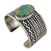 Stanford Yazzie, Bracelet, Turquoise Mountain, Stamping, Navajo Handmade, 7"