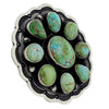 Herman Smith, Ring, Sonoran Gold Turquoise, Cluster, Navajo Handmade, 8