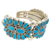 Jazz Wilson, Bracelet, Kingman Turquoise, Cluster, Navajo Handmade, 6 1/2"