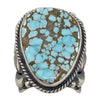 Delbert Gordon, Ring, Number Eight Turquoise, Sterling Silver, Navajo Made, 9