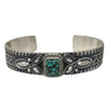 Donovan Cadman, Chinese Turquoise Bracelet, Stamp Design, Navajo Made, 6 3/4"