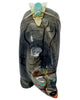 Francis Leekya, Bear Feitsh, Picasso Marble, Zuni Handmade, 2 3/8” x 1 5/8”