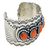 Hank Vandever, Bracelet, Mediterranean Coral, Heavy, Navajo Handmade, 6 3/4"