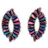 Tamara Benally, Earring, Mohave Turquoise, Needlepoint, Navajo, 1 3/4"