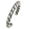 Caroline Tsosie, Twisted Sterling Silver Rope Bracelet, Navajo Made, 6 3/4"