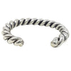 Caroline Tsosie, Twisted Sterling Silver Rope Bracelet, Navajo Made, 6 1/2"