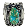 Derrick Gordon, Ring, Sonoran Rose Turquoise, Silver, Navajo Handmade, 9