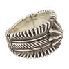 Ron Bedonie, Ring, Stamping, Filed, Sterling Silver, Navajo Handmade, 8