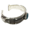 Ron Bedonie, Bracelet, Egyptian Turquoise, Filing, Navajo Handmade, 6 1/2"