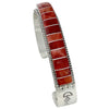 James Livingston, Inlay Bracelet, Red Spiny Oyster Shell, Navajo Made, 6 3/8"