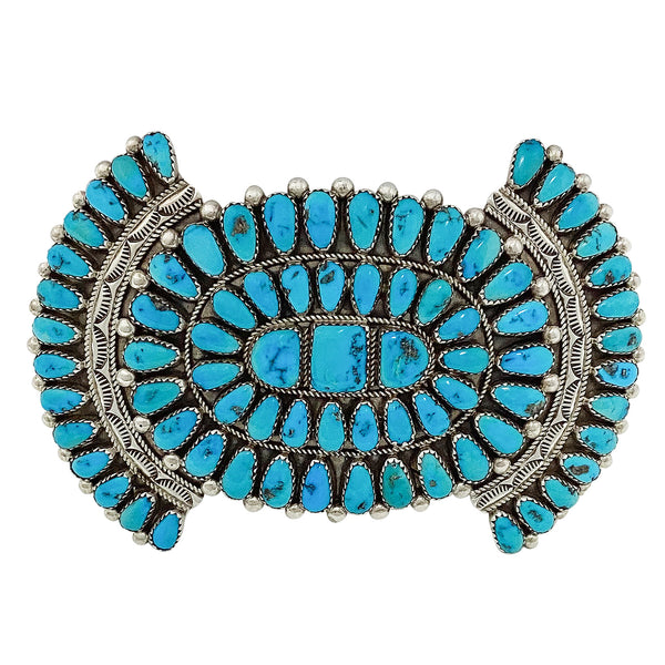 Justin, Saraphina Wilson, Bow Tie Pin, Kingman Turquoise, Navajo Made, 4 1/2