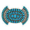 Justin, Saraphina Wilson, Bow Tie Pin, Kingman Turquoise, Navajo Made, 4 1/2"