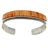 James Livingston, Bracelet, Orange Spiny Oyster Shell, Navajo Handmade, 6 1/2"