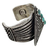 Delbert Arviso, Tufa Cast Bracelet, Chinese Turquoise, Navajo Handmade, 6 7/8”