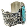 Benny Ramon, Bracelet, Kingman Turquoise, Stamping, Navajo Handmade, 7 1/8”