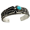 Philander Begay, Tufa Bracelet, Spider, Web, Turquoise, Navajo Made, 6 1/8"