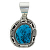 Rita Lee, Pendant, Sleeping Beauty Turquoise, Silver, Navajo Handmade, 2 1/2"