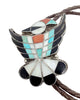 Zuni Thunderbird Bolo, Handmade, Multi Stone, Bennett Backing, Circa 1960s