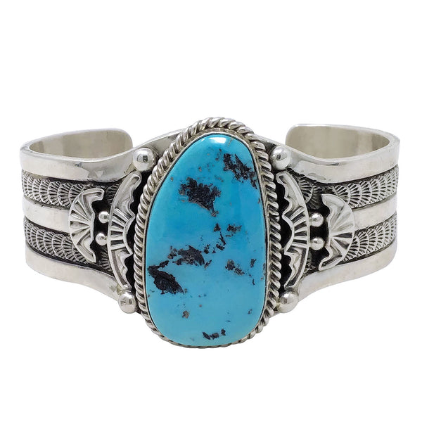 Mary Ann Spencer, Bracelet, Sleeping Beauty Turquoise, Navajo Handmade, 7 1/8