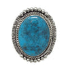 Fred Francis, Ring, Kingman Turquoise, Twisted Wire, Drops, Navajo Handmade, 9