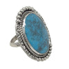 Fred Francis, Ring, Kingman Turquoise, Twisted Wire, Drops, Navajo Handmade, 9
