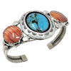 Lyanne Goodluck, Bracelet, Shadow Box, Shell, Turquoise, Navajo Handmade, 6 7/8"