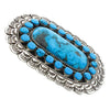 Larry Etcitty, Cluster Ring, Kingman Turquoise, Navajo Handmade, Adjustable