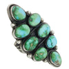 Calvin Martinez, Ring, Sonoran Gold Turquoise, Old Style, Navajo Made, 9 1/4