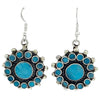 Vincent Shirley, Earring, Clusters, Kingman Turquoise, Navajo Handmade, 2"