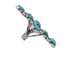 Verdy Jake, Cross Ring, Chinese Turquoise, Sterling Silver, Navajo Made, 8