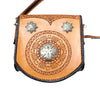 Jennifer Curtis, Leather Purse, Silver Buttons, Navajo Made, Circa 2000s