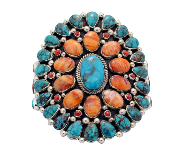 Tiffaney, Melvin Jones, Bracelet, Cluster, Multi Stone, Navajo Handmade, 7
