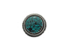 Derrick Gordon, Ring, Chinese Turquoise, Large, Silver, Navajo Handmade, 8.5
