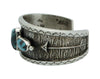 Aaron Anderson, Bracelet, Persian Turquoise, Silver, Navajo Handmade, 7 1/4"