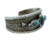 Aaron Anderson, Bracelet, Persian Turquoise, Silver, Navajo Handmade, 7 1/4"