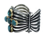Aaron Anderson, Bracelet, Apache Blue Turquoise, 14k, Silver, Navajo Made, 6.25