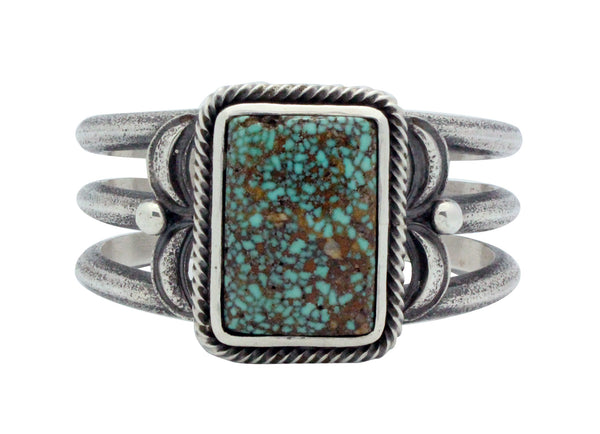 Roy Tracy, Bracelet, Turquoise Mountain, Sterling Silver, Navajo Handmade, 7 3/8
