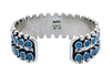 Vincent Shirley, Bracelet, Two Row, Sleeping Beauty Turquoise, Navajo, 6 7/16"