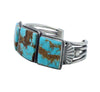 Freddie Maloney, Bracelet, Turquoise Mountain, Silver, Navajo Handmade, 6 3/4