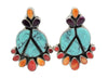 Vernon, Clarissa Hale, Earrings, Chinese Turquoise, Shell, Navajo Handmade, 2